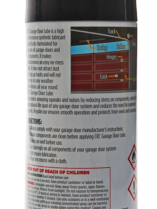 CRC Garage Door Lube Spray 400ml 3 CRC Garage Door Lube Spray 400ml
