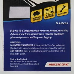 CRC Nu-Vu Windscreen Cleaner And Demister 5L